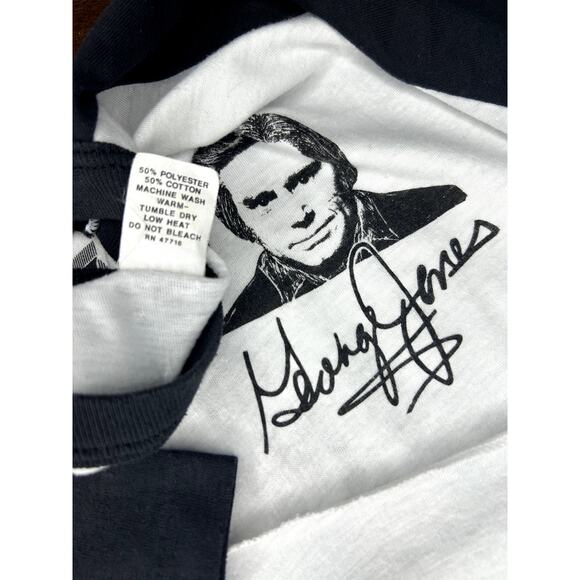 VTG 1987 George Jones The Legend Goes On Tour Shirt Rare Size L Made in USA - Picture 11 of 14